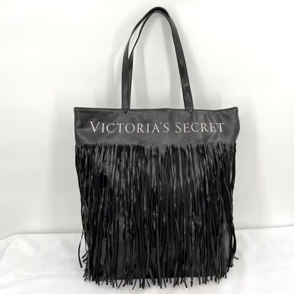 Victoria's Secret Black Fringe Tote - Picture 2 of 3